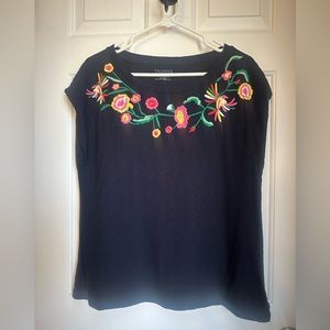 Beautiful Embroidered Talbots Blouse